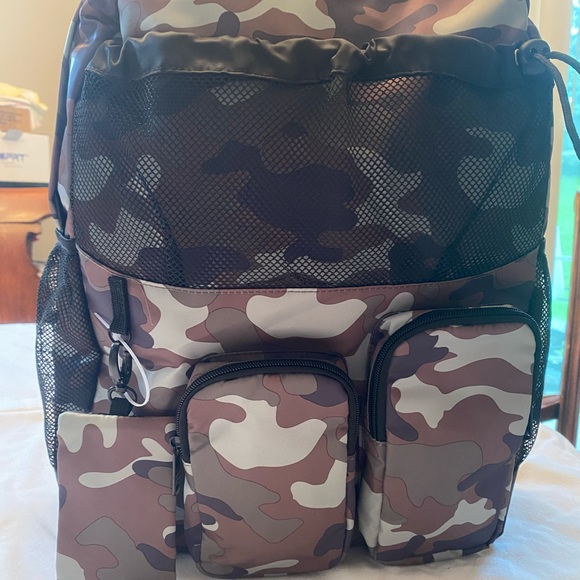 NWT Steve Madden Men’s Multi-Pocket Dome Backpack, Olive/camo - Picture 6 of 10